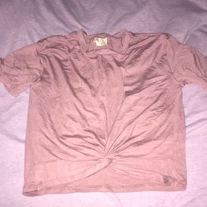 Tilly's Tops - Pink Knotted T-shirt Tilly's Tops - Pink Knotted T-shirt